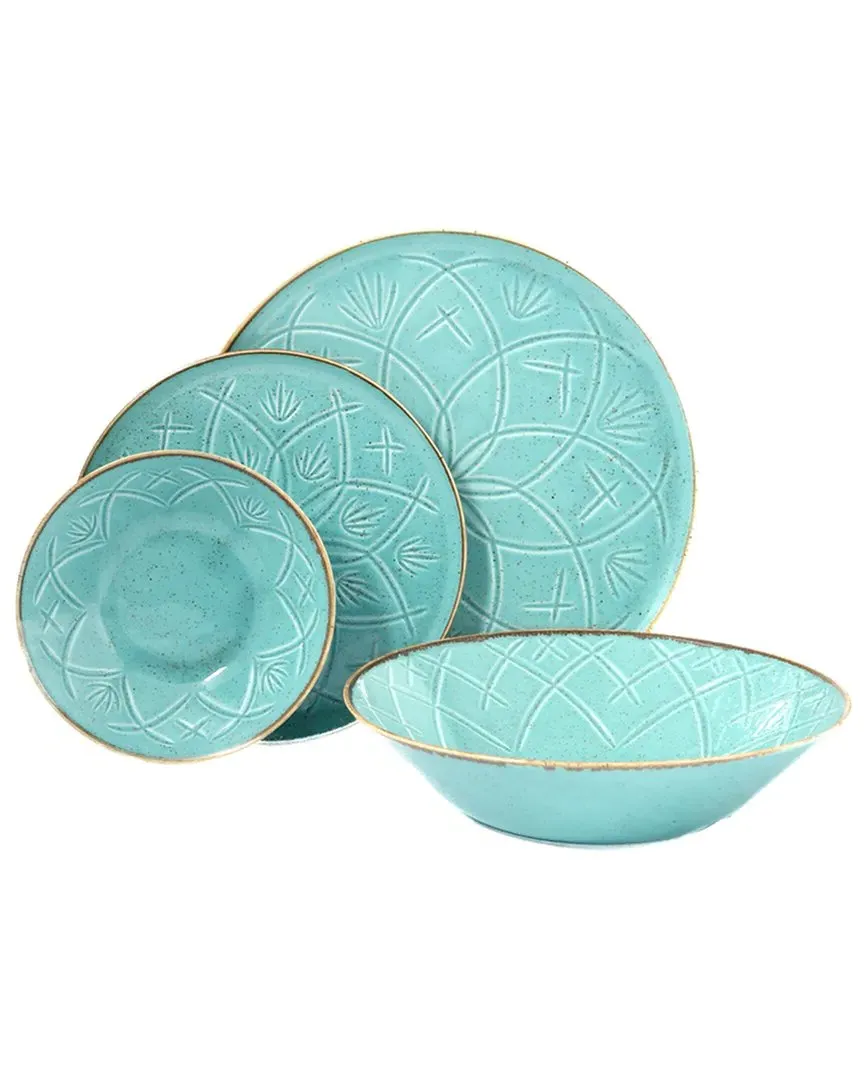Christina 4pc Place Setting with Serving Bowl - Turquoise