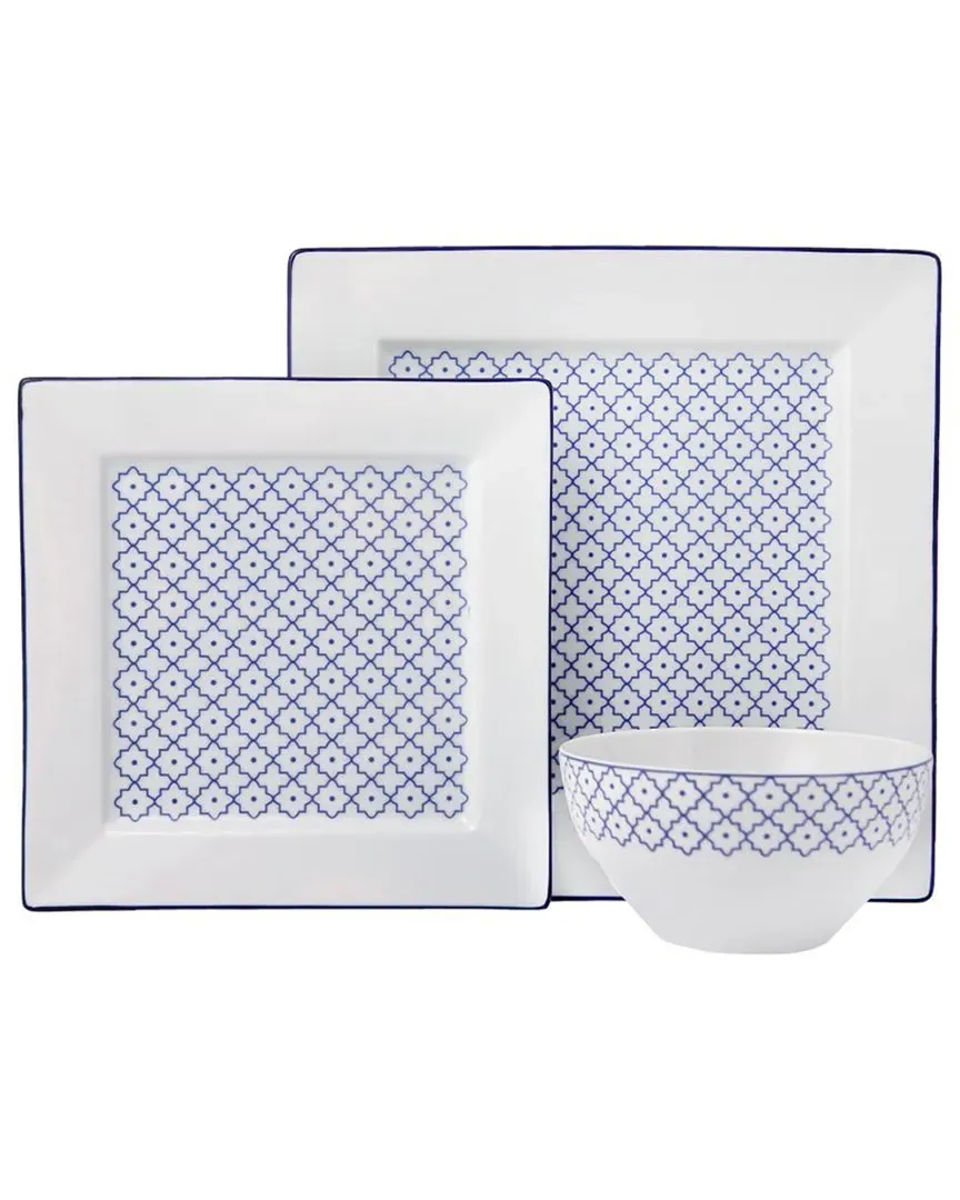 Passion 3-Piece Place Setting - Blue, Porcelain