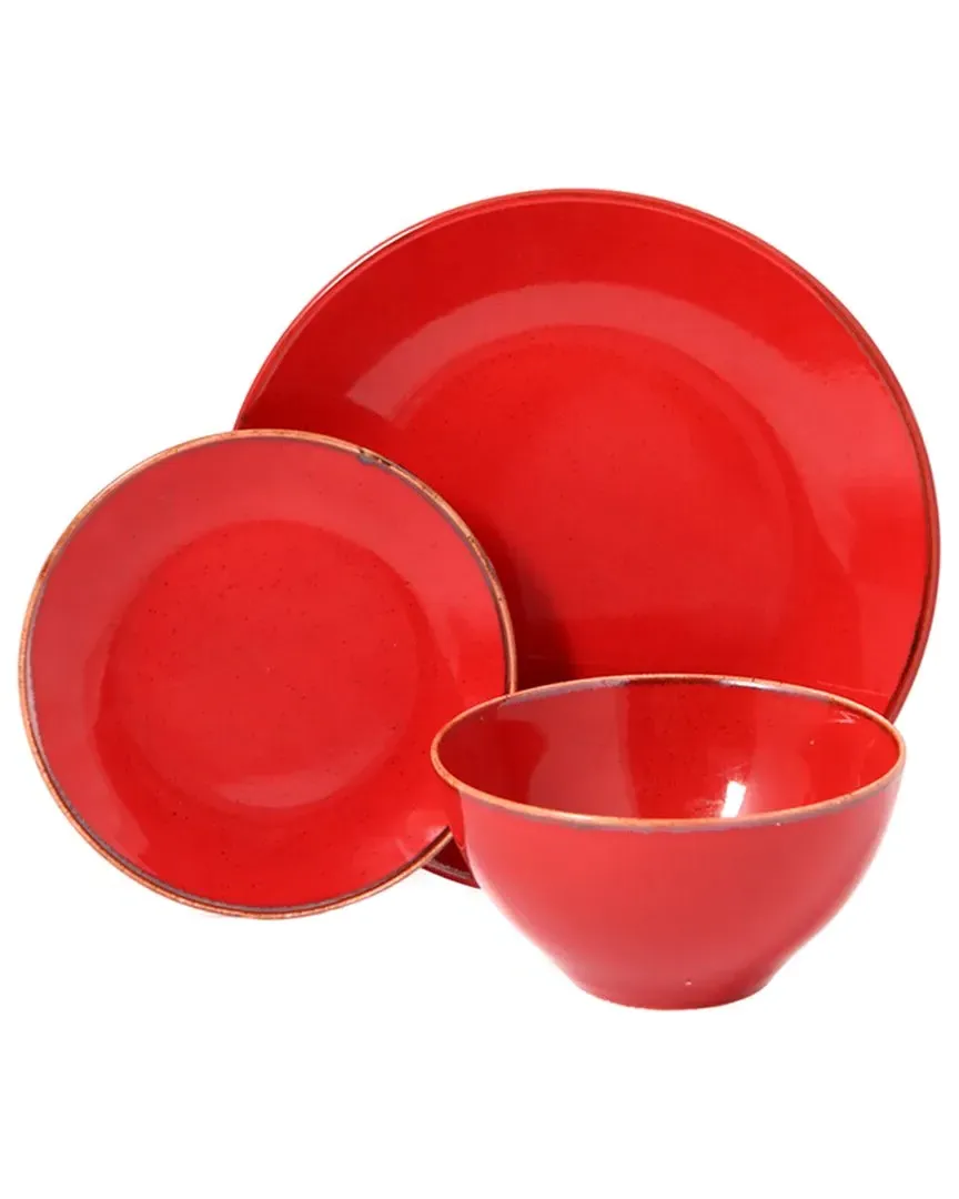 Seasons 3pc Place Setting - Red, Porcelain