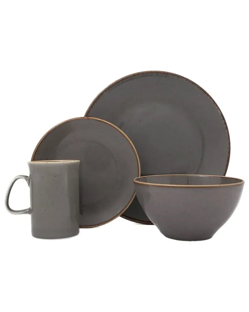 Seasons 4pc Place Setting - Dark Grey, Porcelain