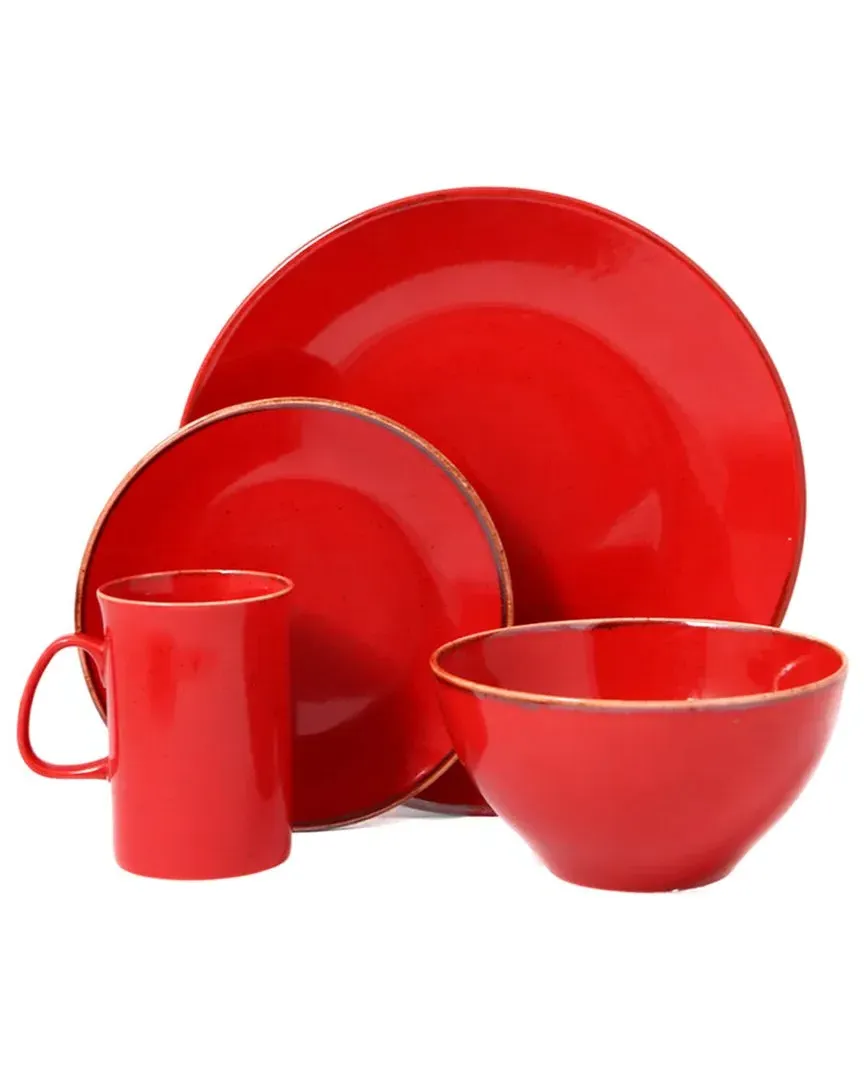 Seasons 4pc Place Setting - Red, Porcelain