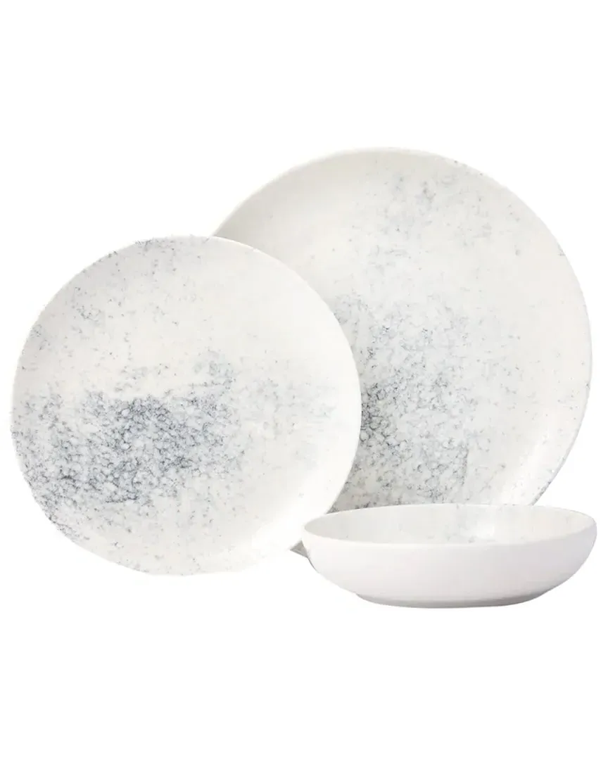 Smoky 3-Piece Place Setting - Beige Blue, Porcelain image