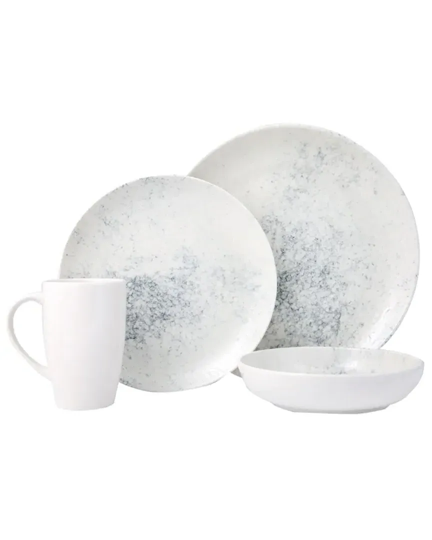 Smoky 4-Piece Place Setting - Beige Blue, Porcelain