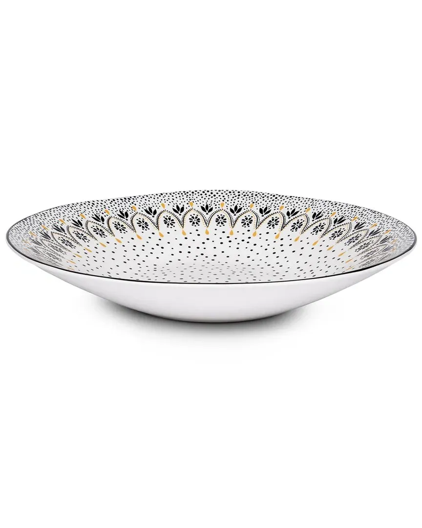 Artisanne Noir Large Serving Bowl - Black, Porcelain