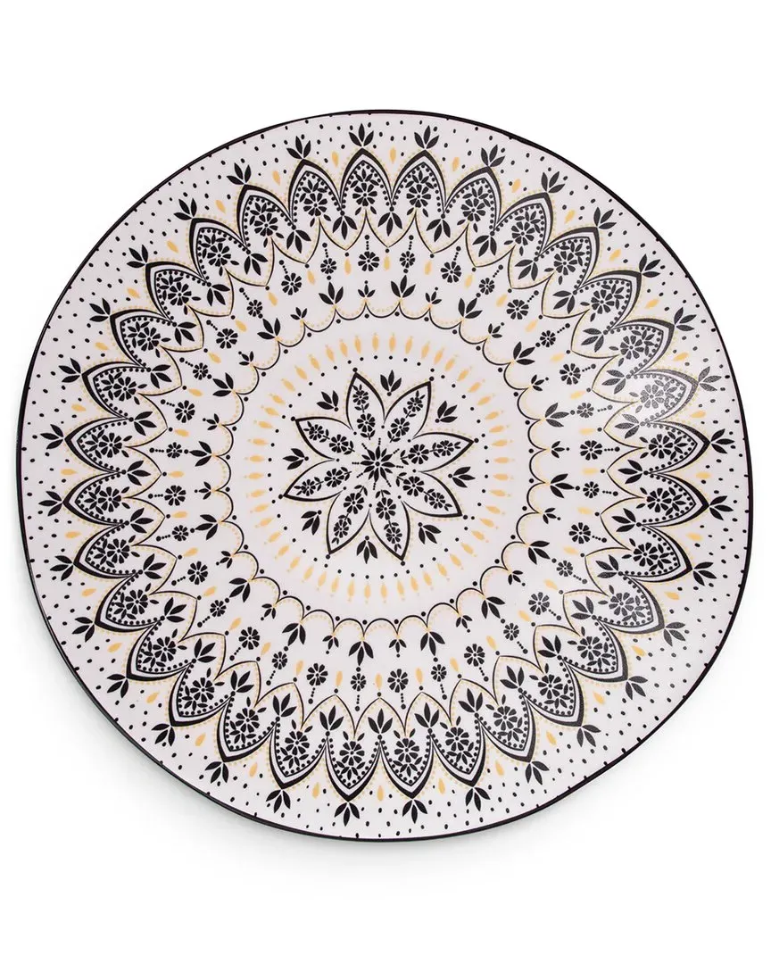 Artisanne Noir Medium Serving Bowl - Black, Porcelain