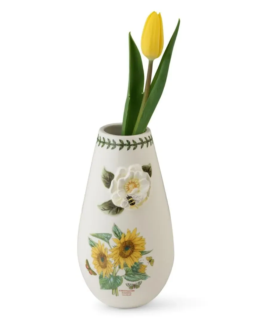 Botanic Garden Bouquet Sunflower Small Vase - White
