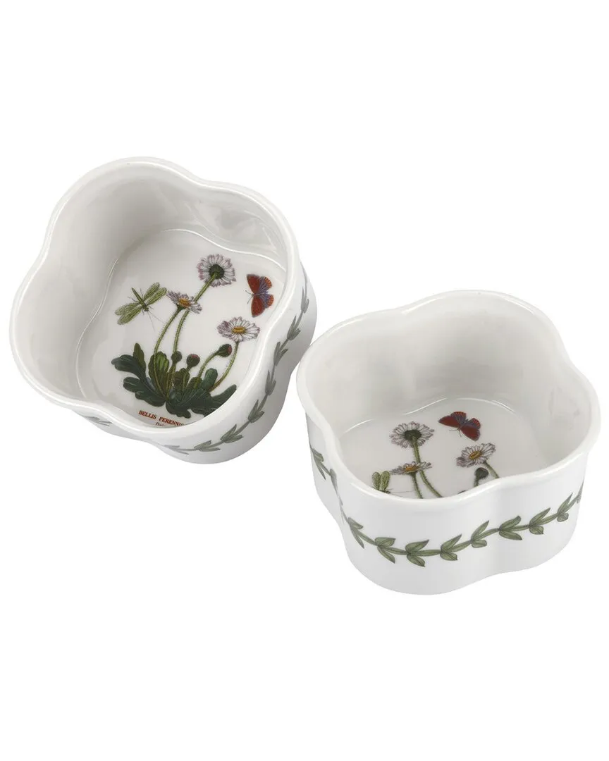 Botanic Garden Daisy Scalloped Ramekins Set of 2 - White image