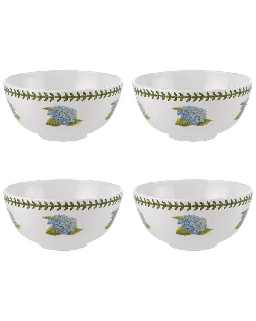 Botanic Garden Hydrangea Bowls Set of 4 - White, Melamine image