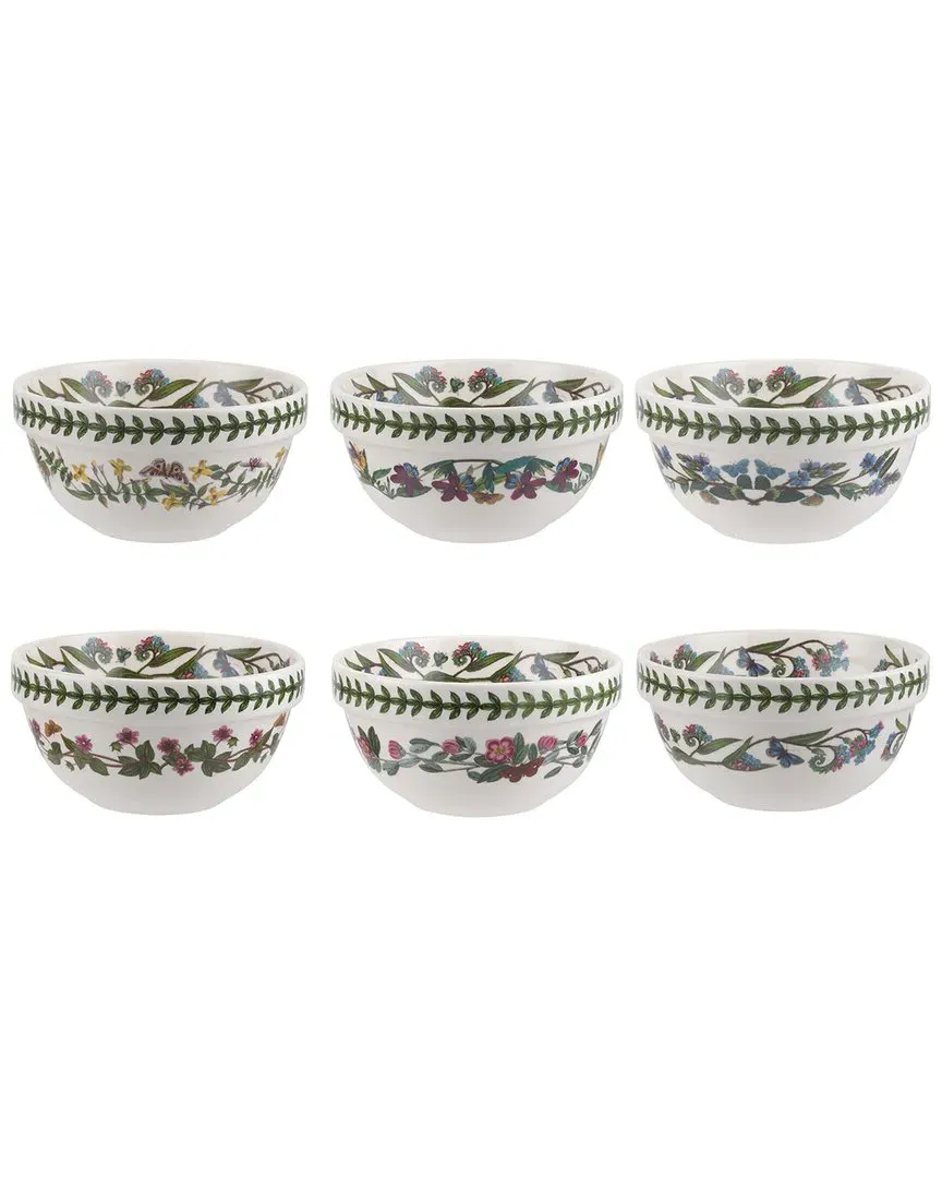 Botanic Garden Large Stacking Bowls Set of 6 - White
