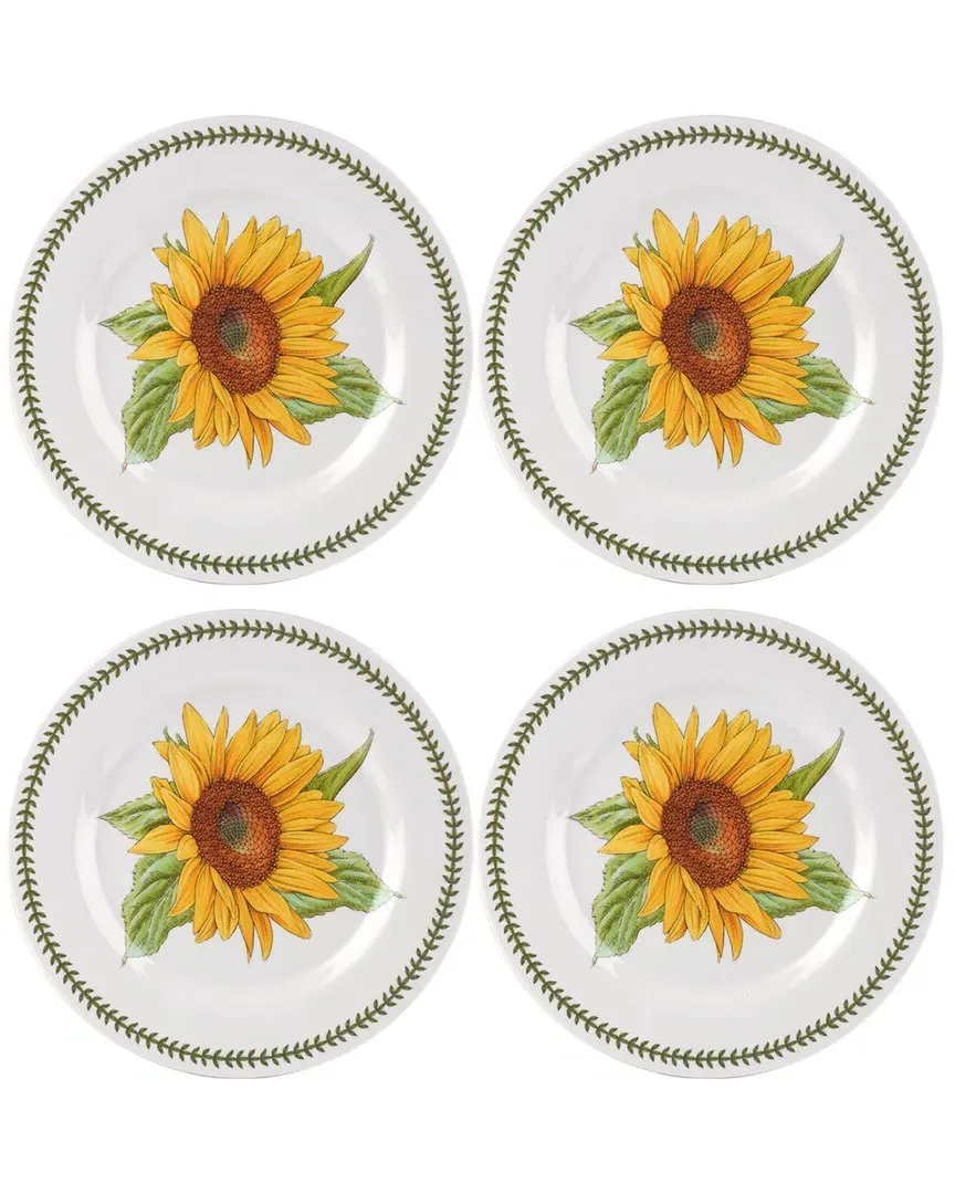 Botanic Garden Melamine Dinner Plates Set of 4 - White image
