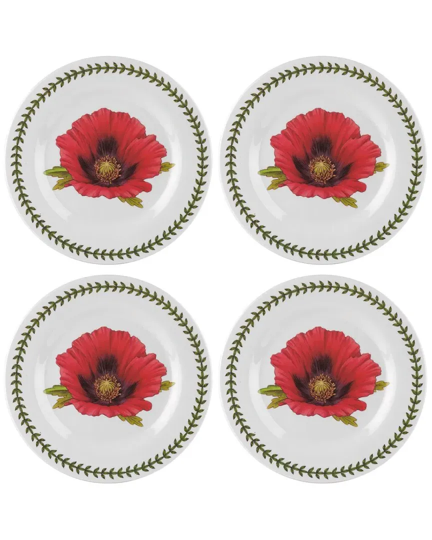 Botanic Garden Melamine Salad Plates Set of 4 - White image