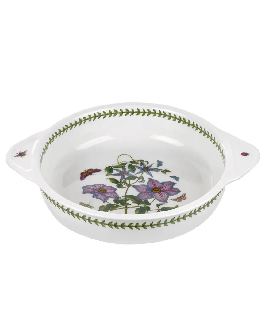 Botanic Garden Round Baking Dish - White, Porcelain image