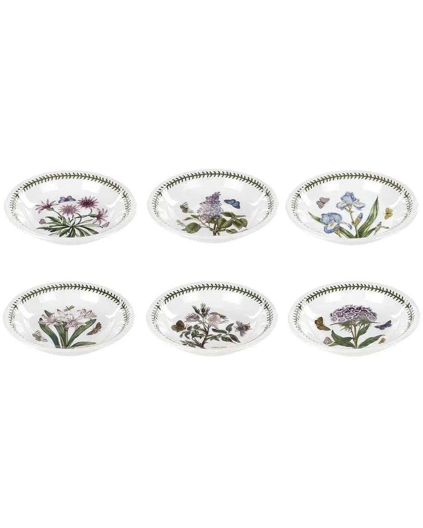 Botanic Garden Set of 6 Pasta Bowls - White, Earthenware image