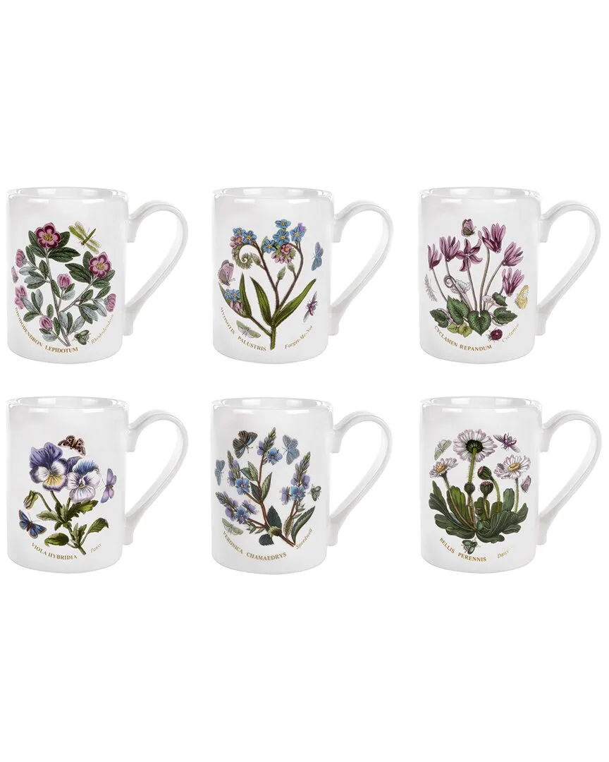 Botanic Garden Set of 6 Tankard Mugs - Beige