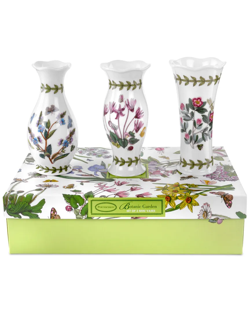 Set of 3 Botanic Garden Vases - Floral, Porcelain image