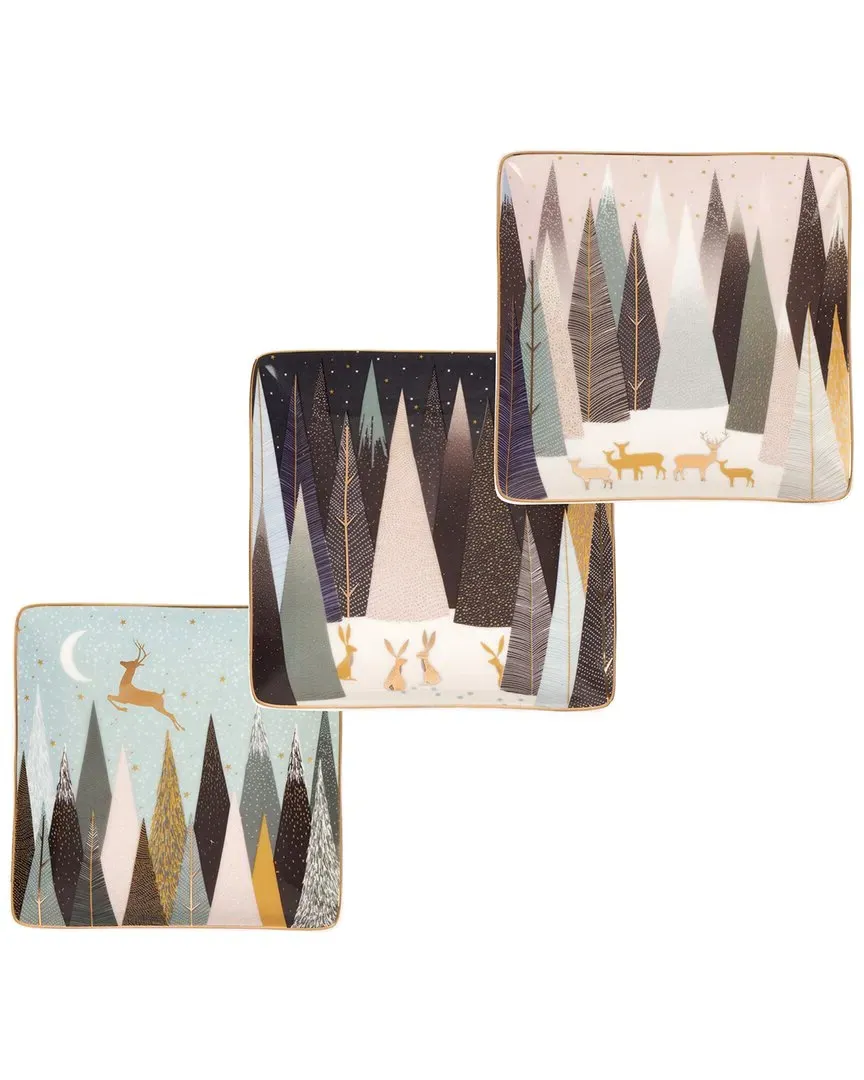 Set of 3 Small Trays - Multi, Fine China image