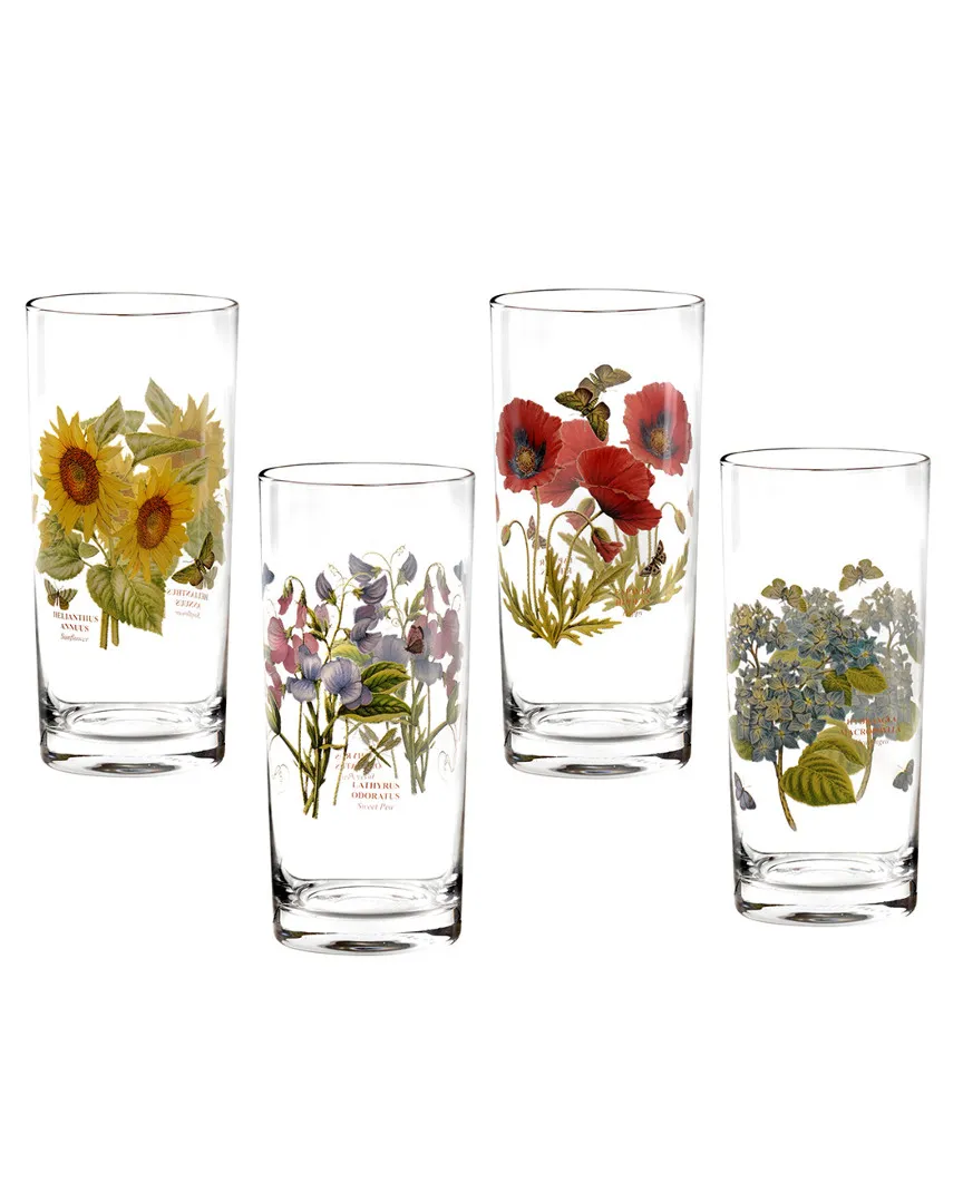 Set of 4 Botanic Garden Highball Glasses - Clear image