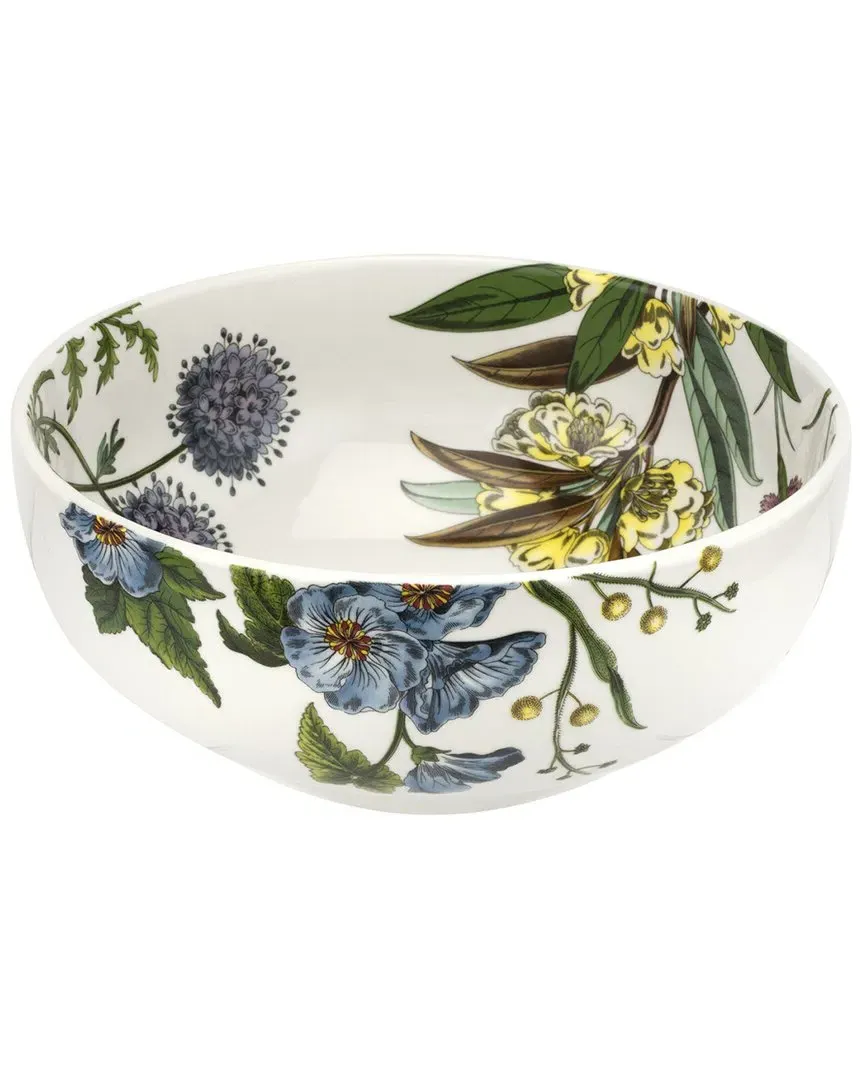 Stafford Blooms 8in Bowl - White, Porcelain