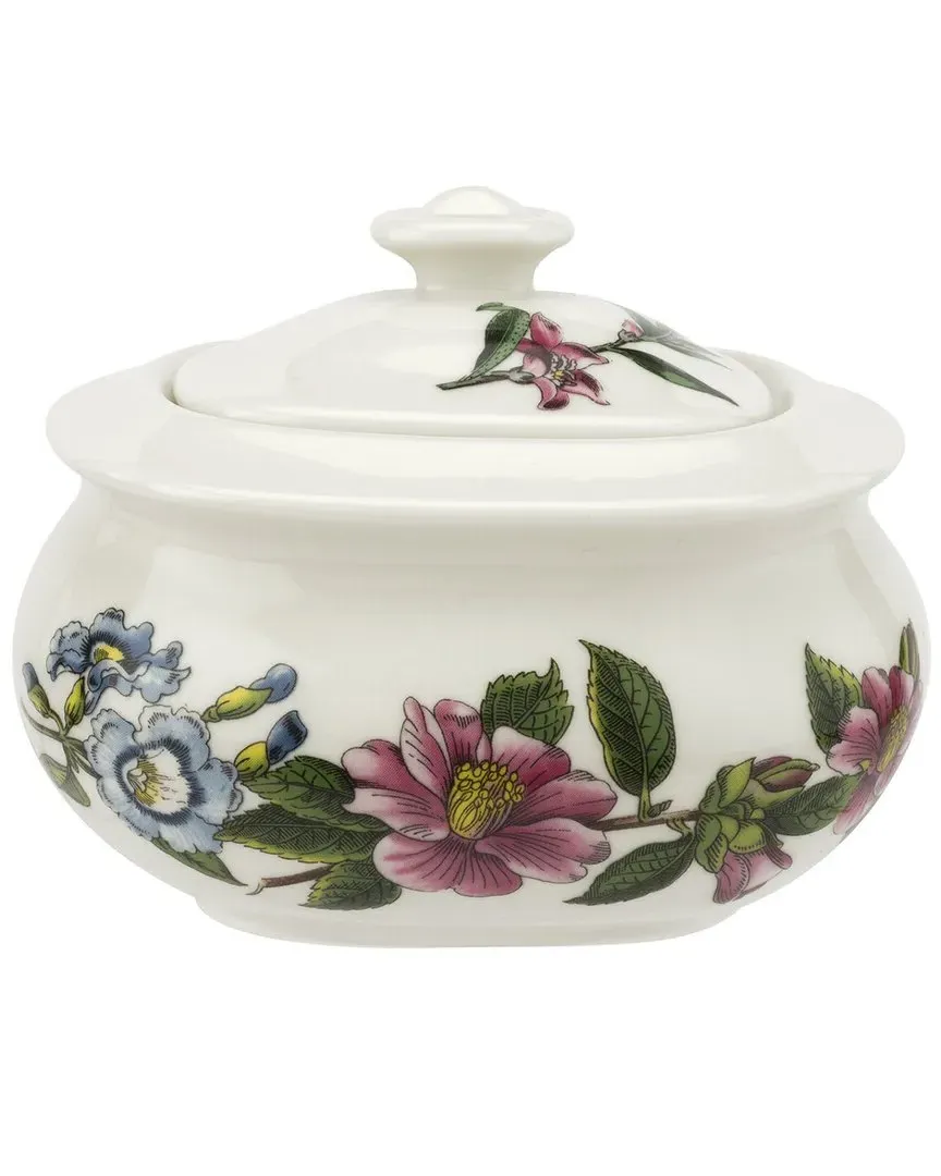 Stafford Blooms Covered Sugar Bowl - White, Porcelain image