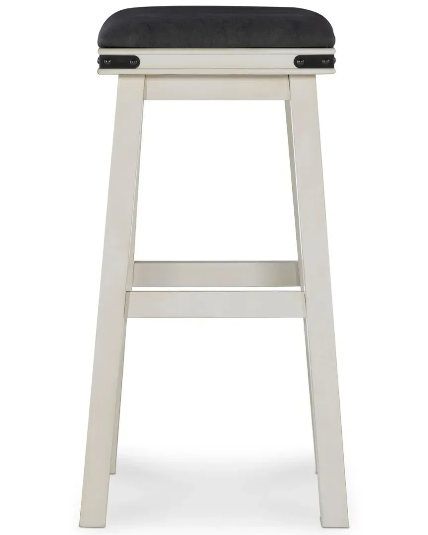 Carter Backless Bar Stool - White, PU image