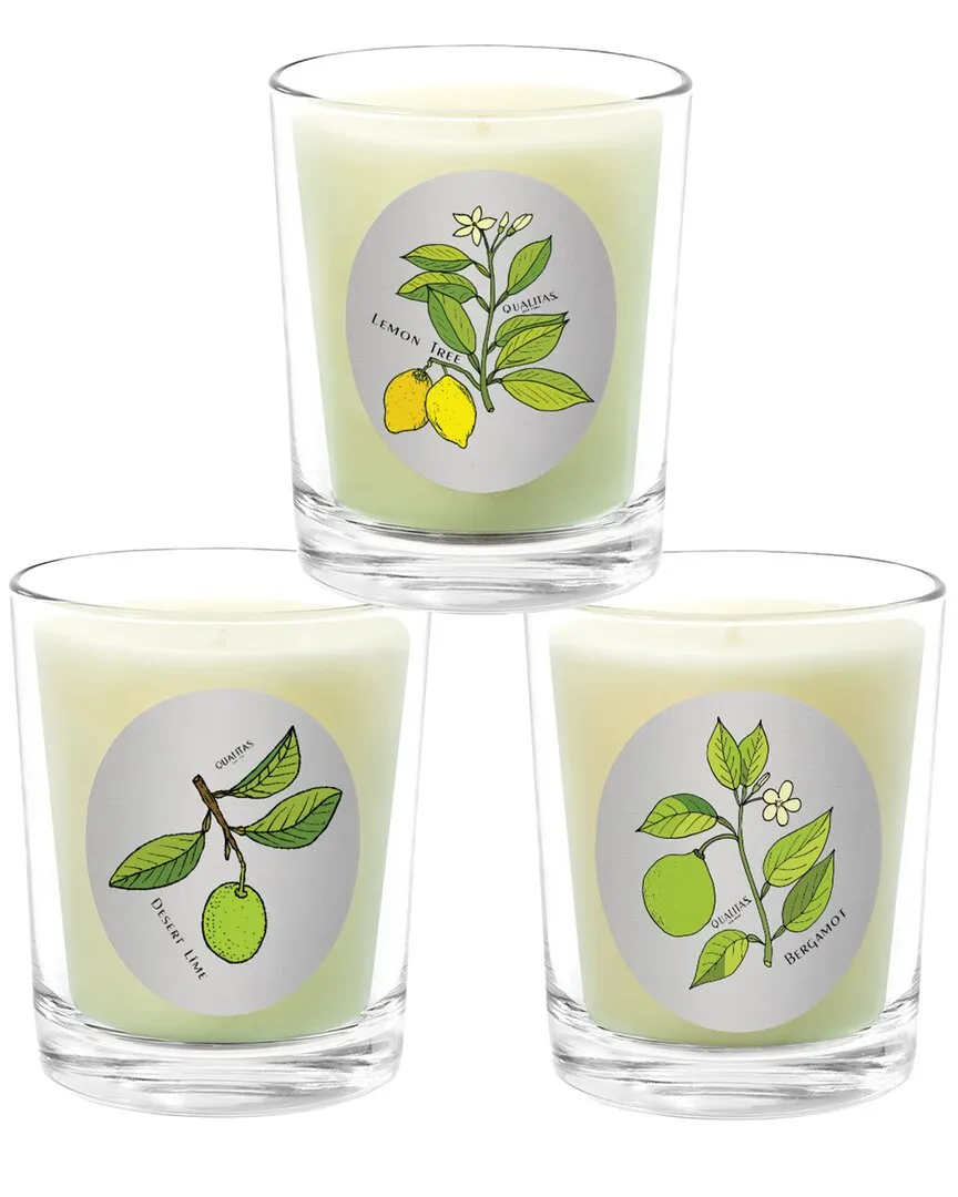 3pc Candle Set - White, Beeswax
