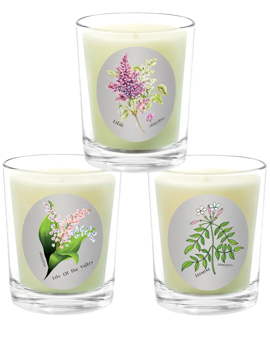 3pc Candle Set - White, Beeswax