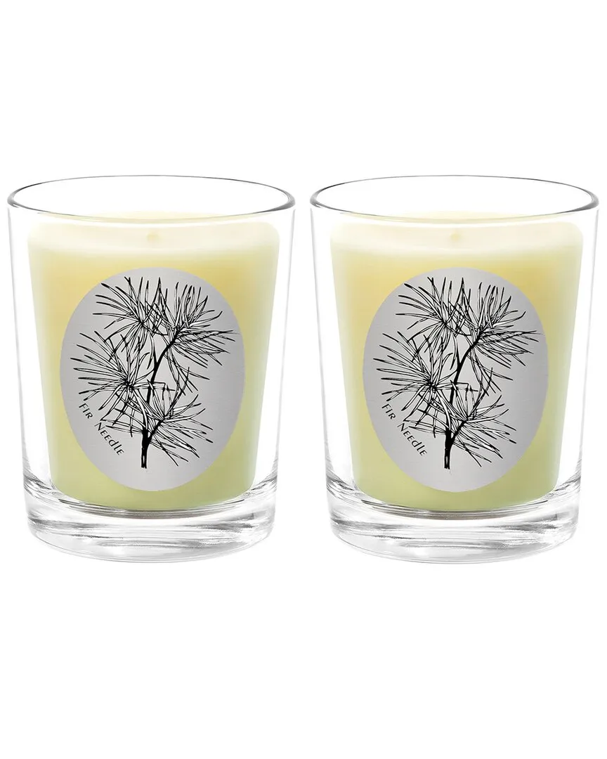 Fir Needle Scented Beeswax Candle Set - White