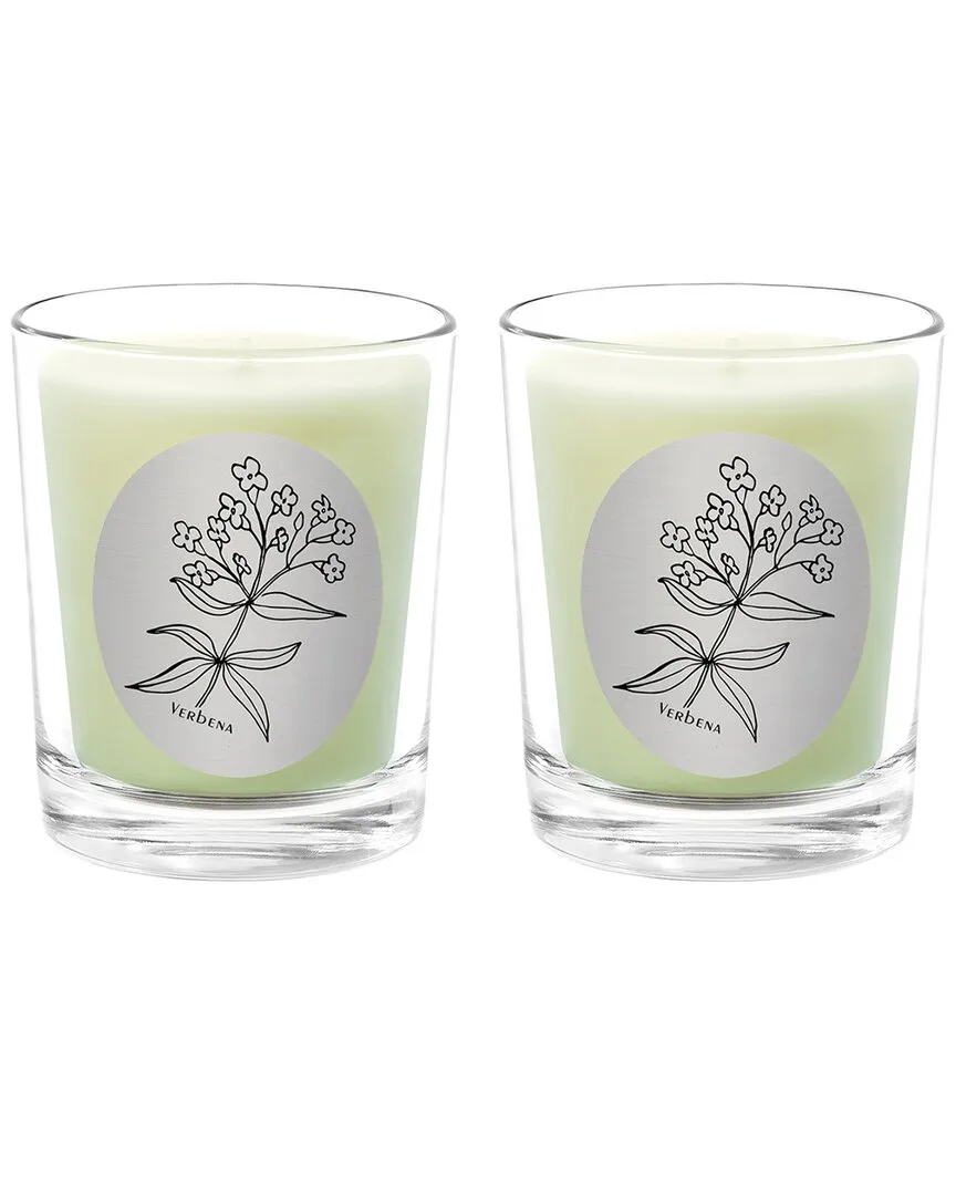 Verbena Scented Beeswax Candle Set - White