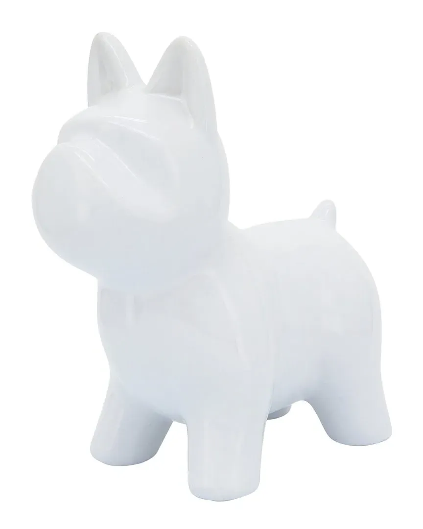 8In Ceramic Dog Decoration - White image