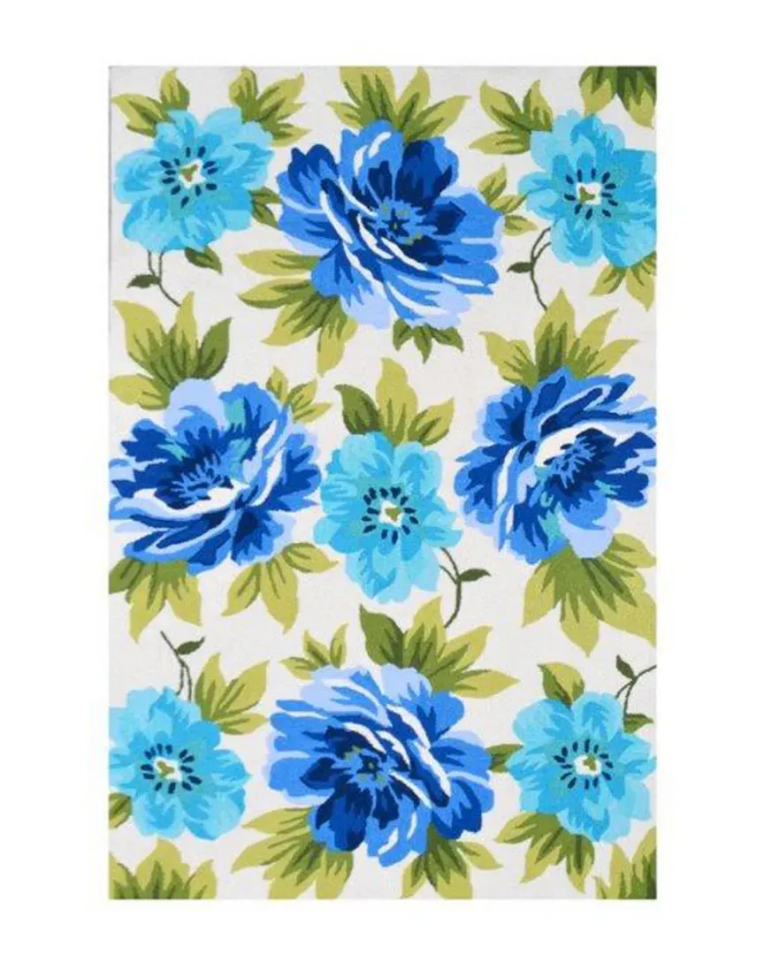 Caeruleus Hand-Made Indoor/Outdoor Rug - White, Polyester