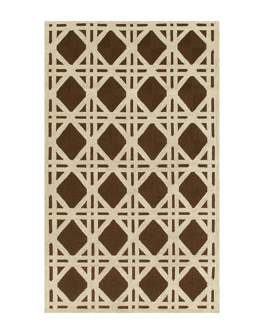 Cane Hand-Made Indoor/Outdoor Rug - Brown, Acrylic image