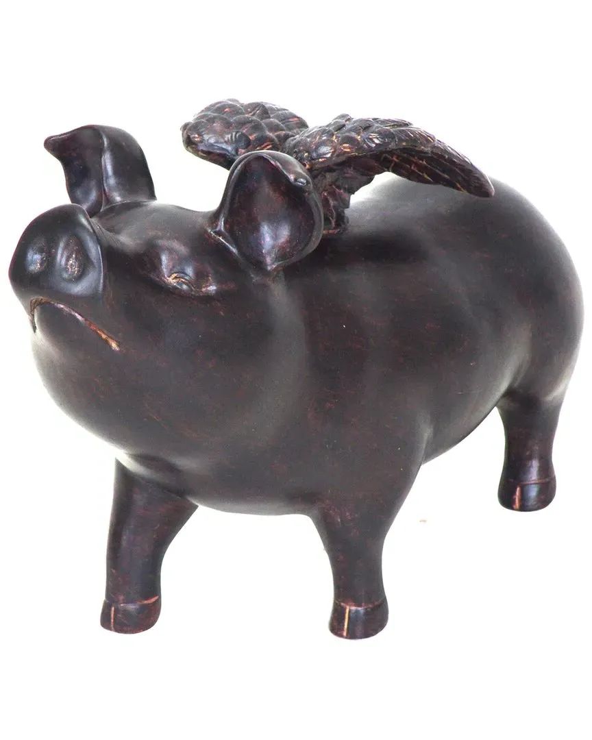 Flying Pig Accent Figurine - Porcelain image