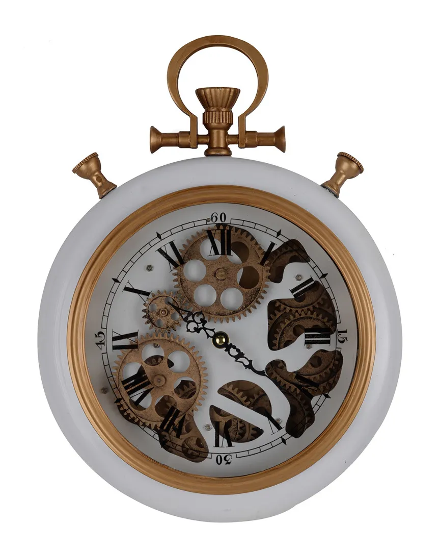 Home Steampunk Clock - White, Gold image