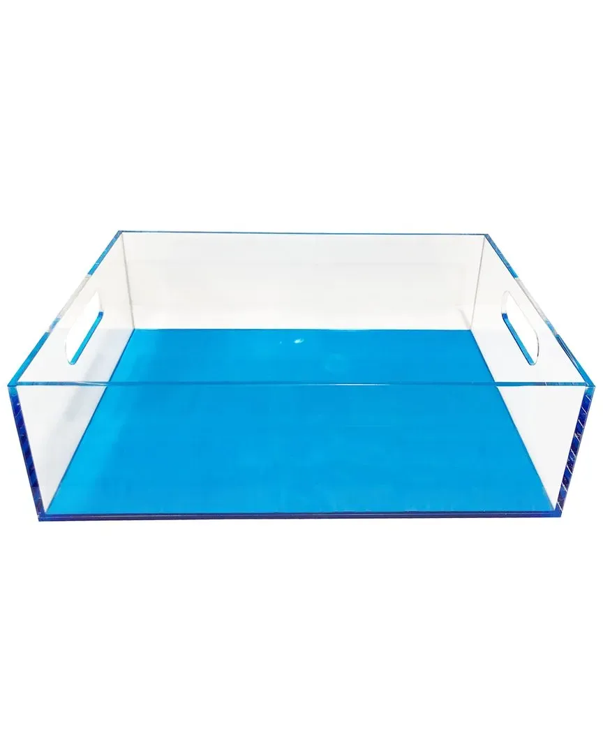 Lucite Storage Bin - Blue, Acrylic image