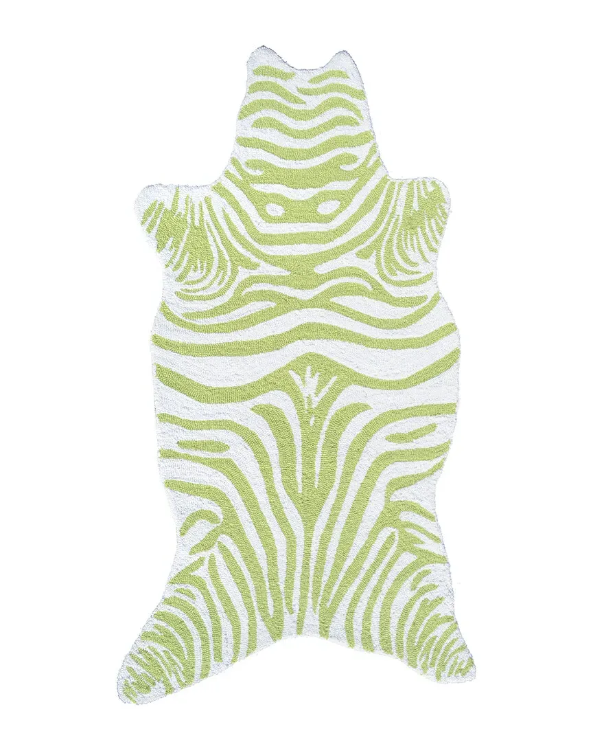 Mini Zebra Hand-Made Indoor/Outdoor Rug - Lime image