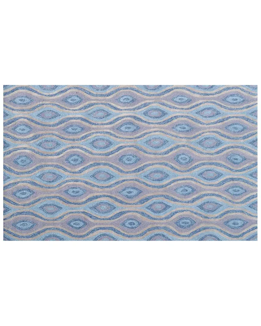 Nazar Hand-Made Indoor/Outdoor Rug - Blue, Acrylic image