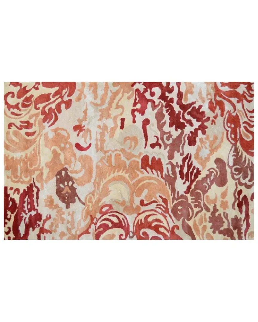 Niigata Hand-Made Rug - Red, Wool & Silk