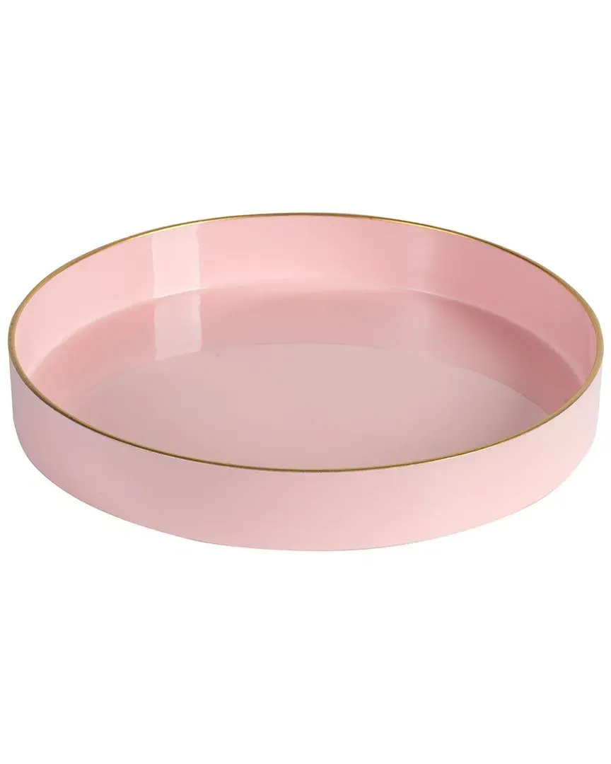 R16 Round Decorative Tray - Pink, Plastic image