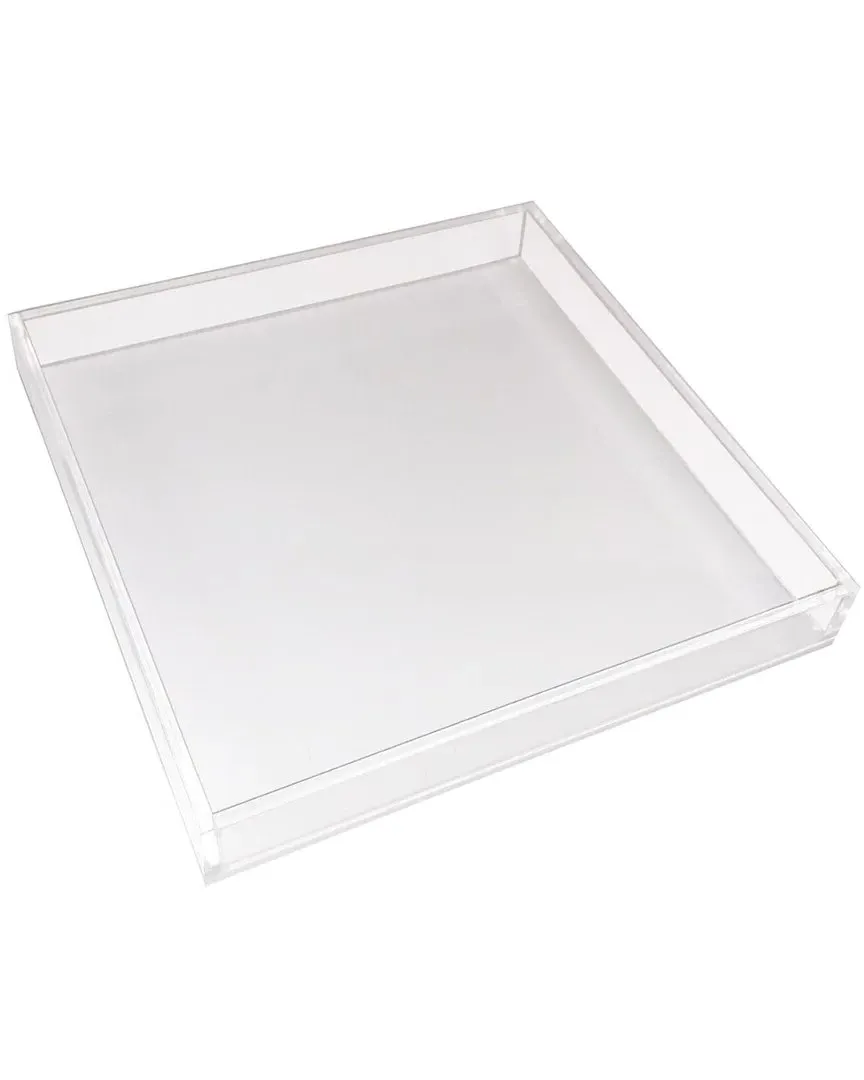 R16 Square Tray - White, Lucite image