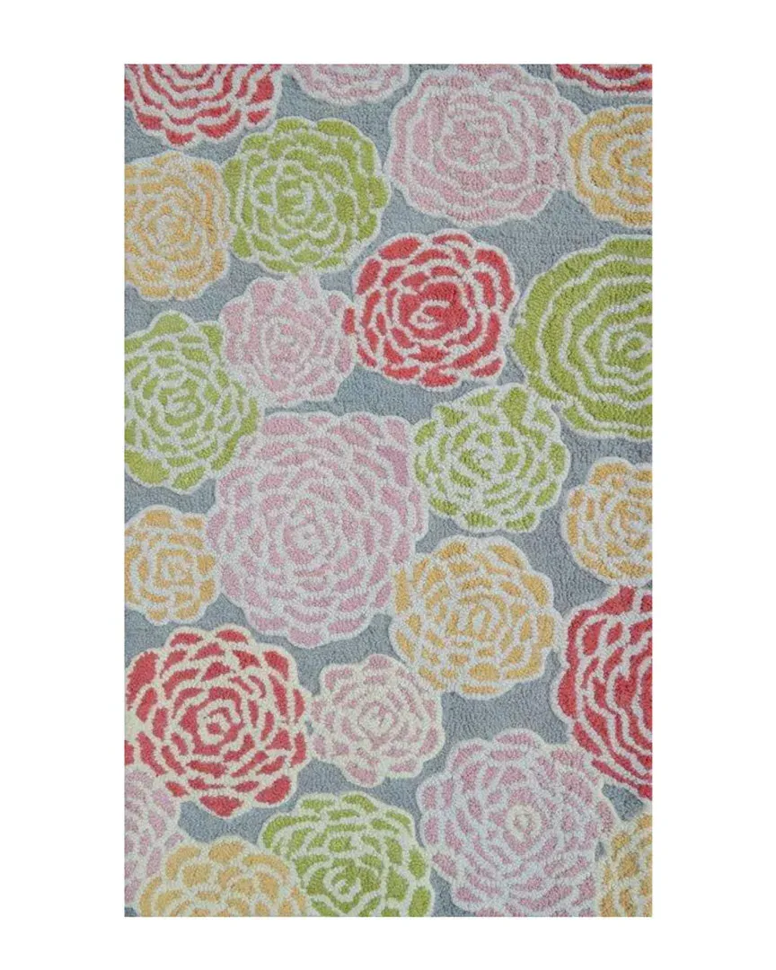 Rose Hand-Made Wool Rug - Grey image