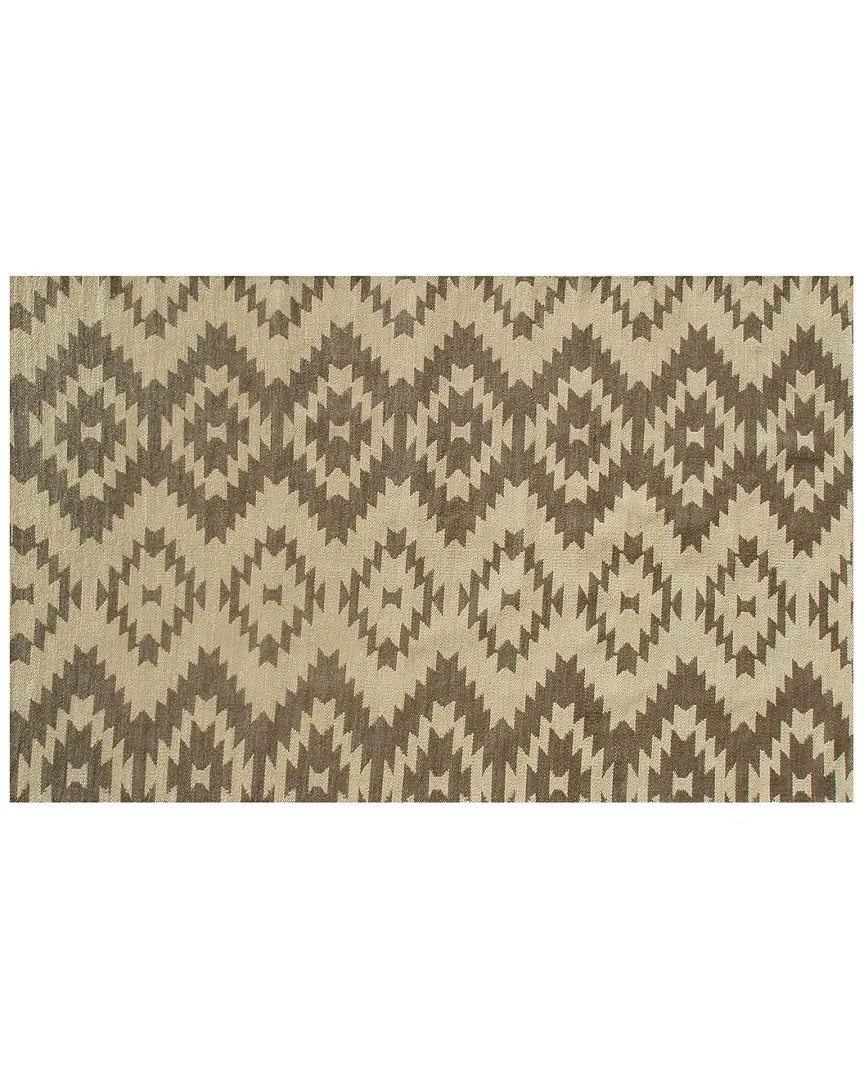 Rose Silhouette Hand-Made Indoor/Outdoor Rug - Yellow