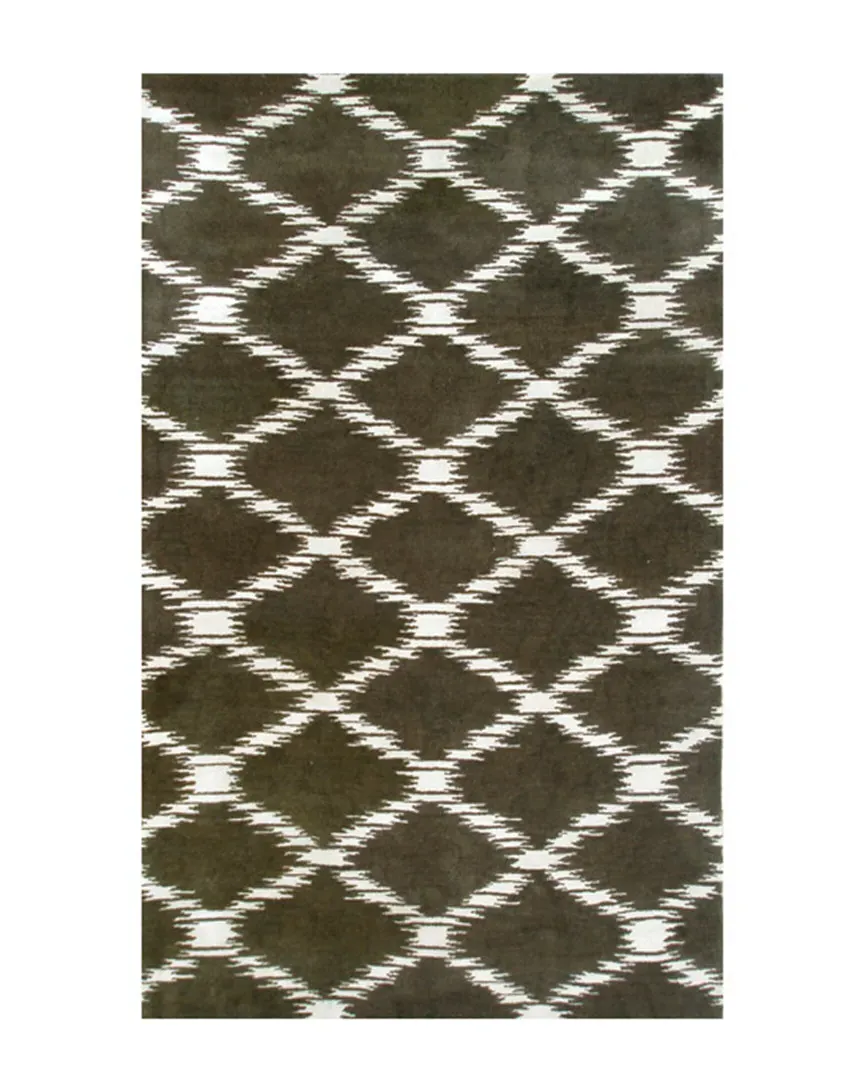 Scale Hand-Made Rug - Chocolate, Wool & Silk