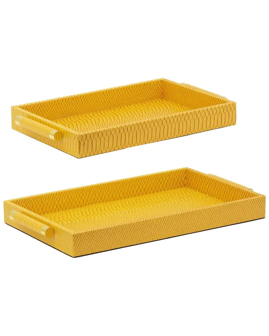 Set of 2 Croc Tray - Orange