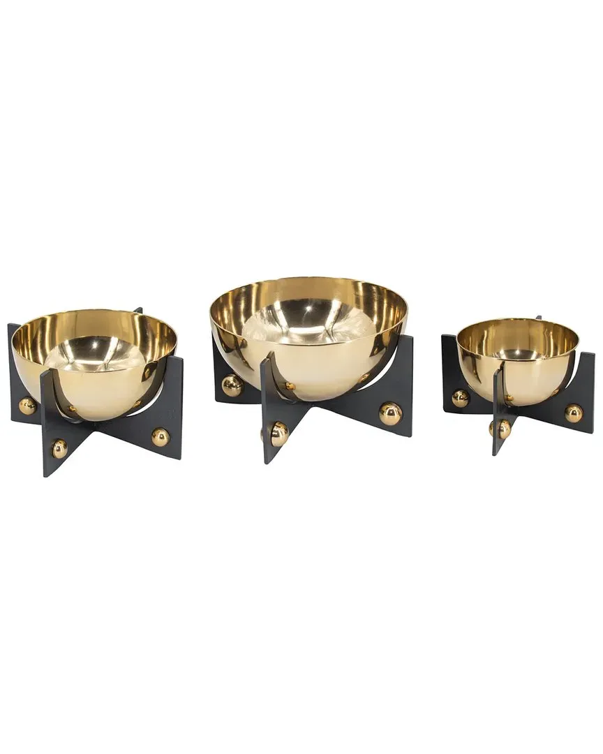 Set of 3 Bowls - Gold, Aluminium image