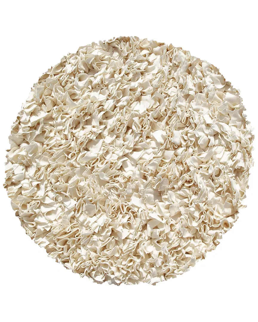 Shaggy Raggy Hand-Made Cotton Rug - Cream, Cotton Jersey