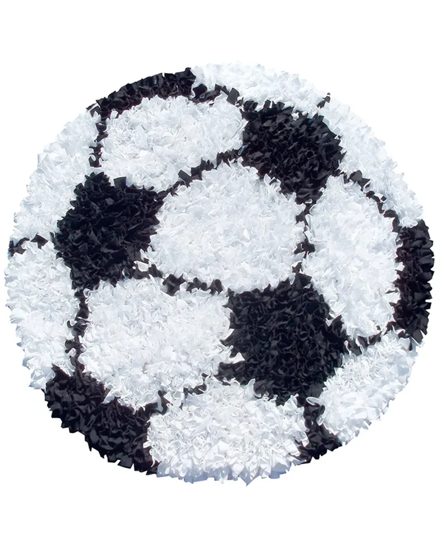 Shaggy Raggy Hand-Made Shag Rug - Black, Cotton Jersey