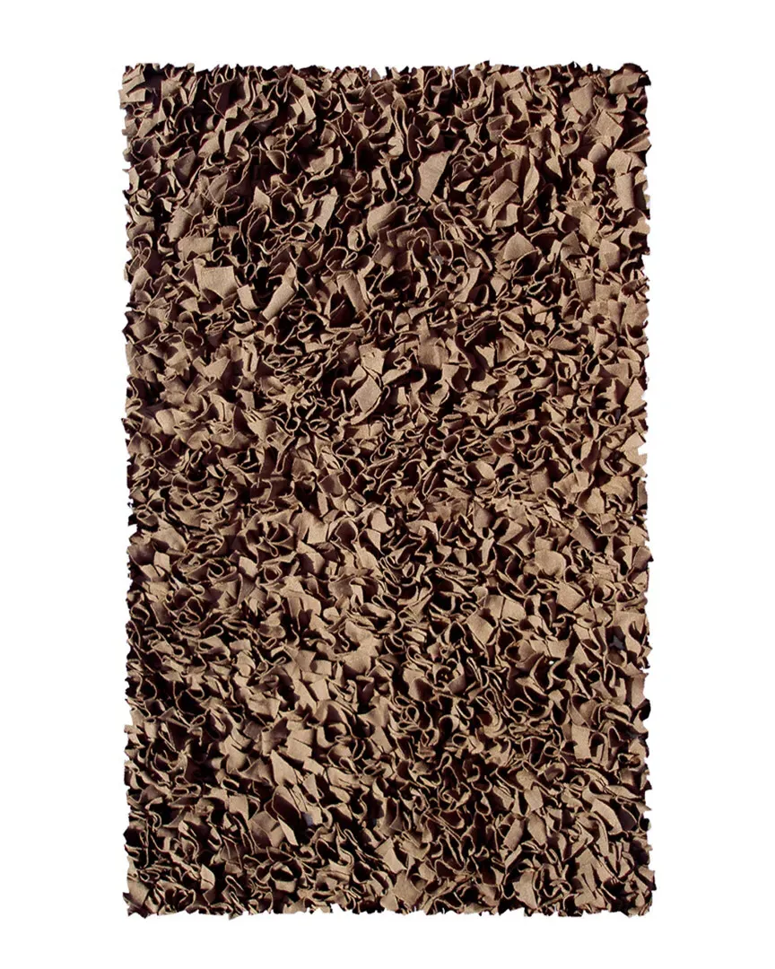Shaggy Raggy Hand-Made Shag Rug - Brown, Cotton Jersey