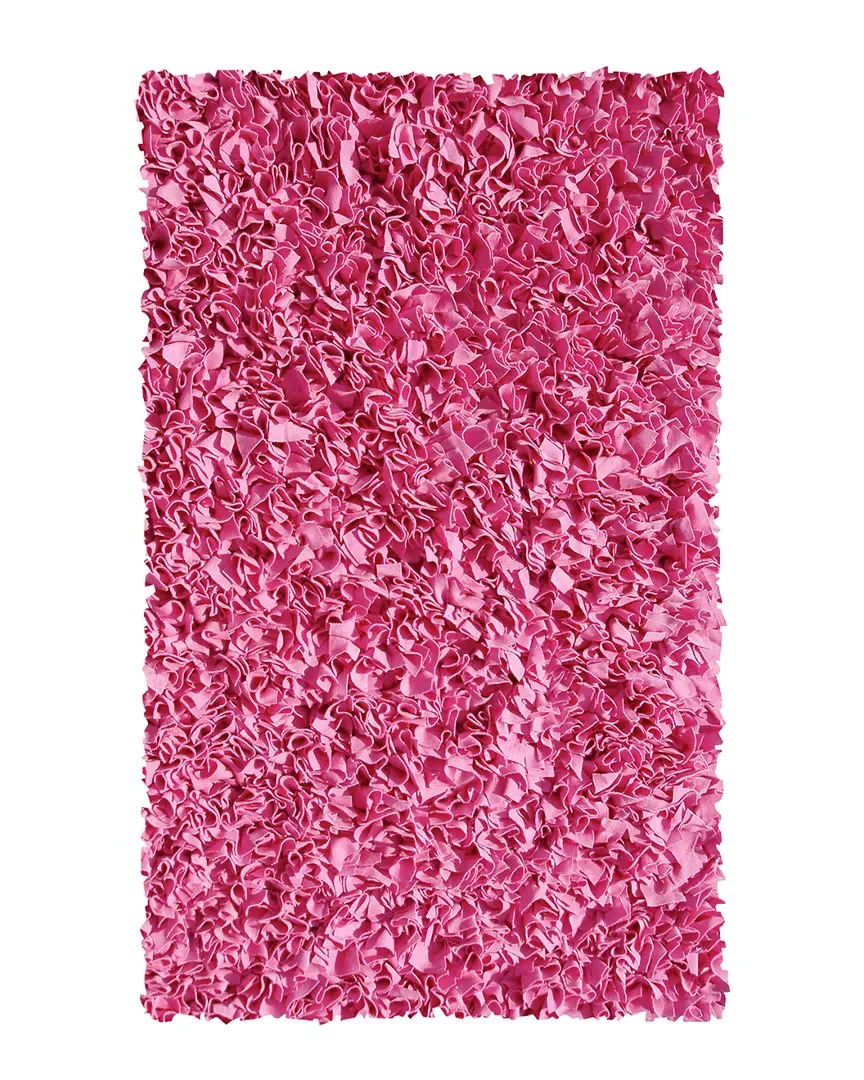 Shaggy Raggy Hand-Made Shag Rug - Bubble Gum, Cotton Jersey
