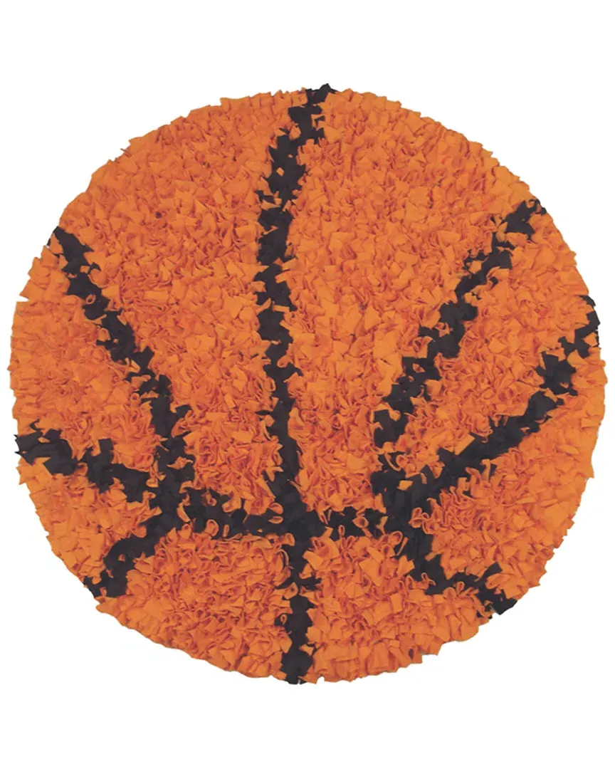 Shaggy Raggy Hand-Made Shag Rug - Orange, Cotton Jersey