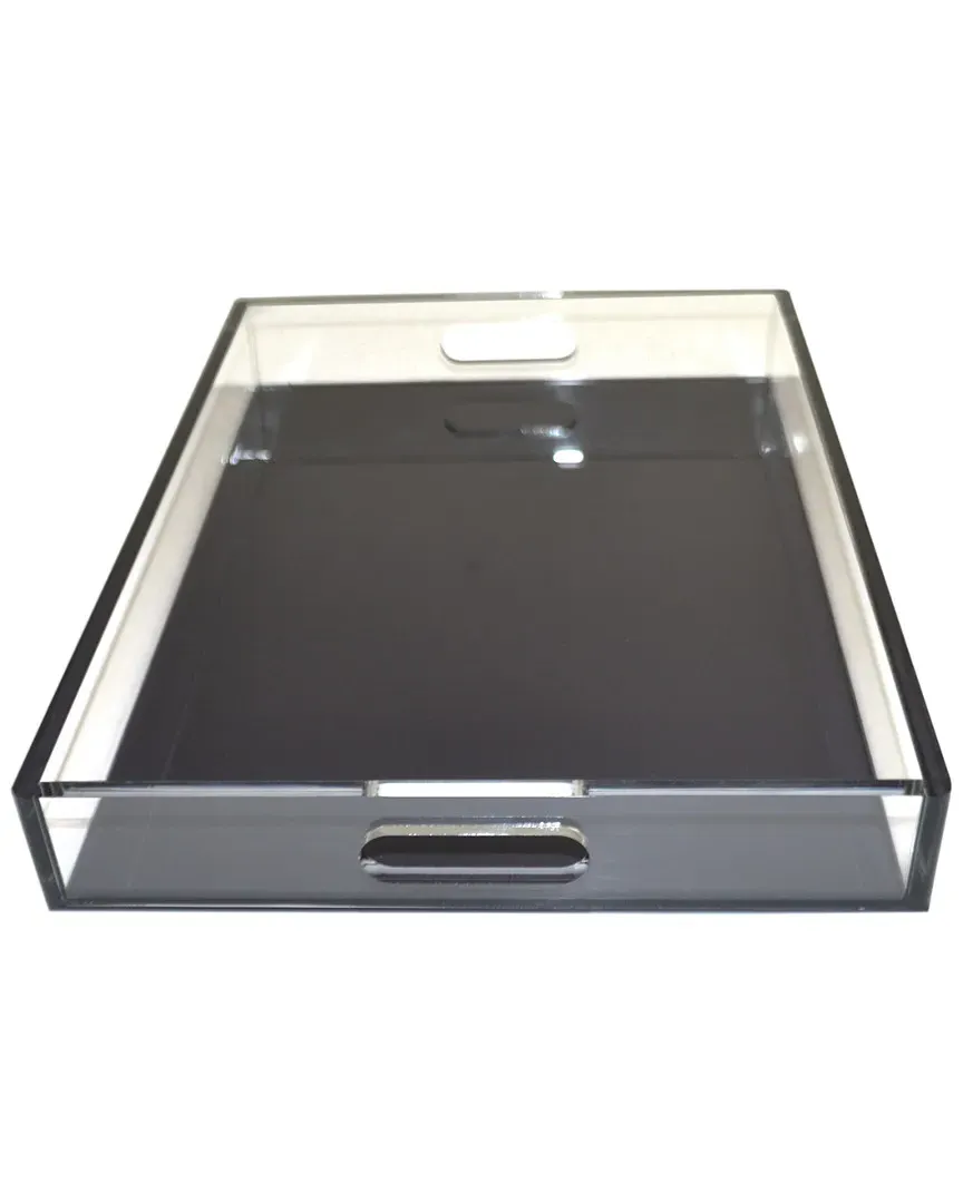 Square Lucite Tray - Black image